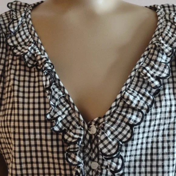 Max Studio gingham top - Picture 5 of 9